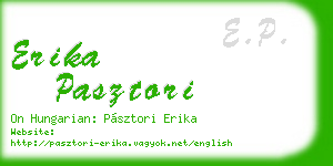 erika pasztori business card